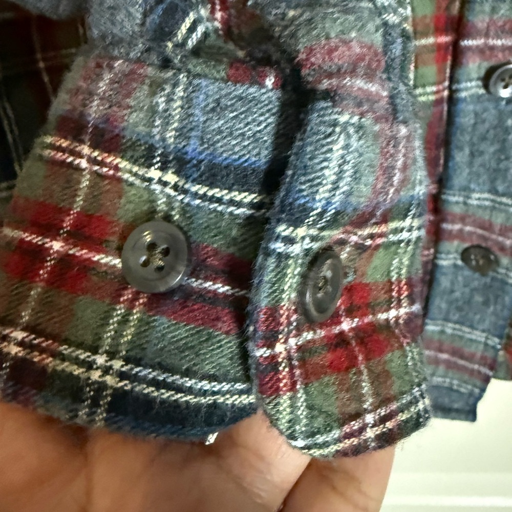 L.L. Bean Women’s Semi-fitted Plaid Flannel - Red and Blue - Picture 5 of 5